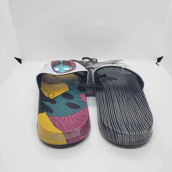 Nightmare Before Christmas Slides Sandals Women's 9 Jack Skellington Sally Xmas - Picture 6 of 11
